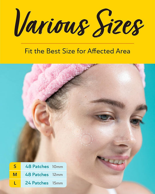 DERMA ANGEL Acne Patches for Face Ultra Invisible Pimple Patches for Face Hydrocolloid Patches Zit Patches Acne Stickers Exposed Skin Care Acne Treatment - Day and Night Use 240 pieces 3 Sizes