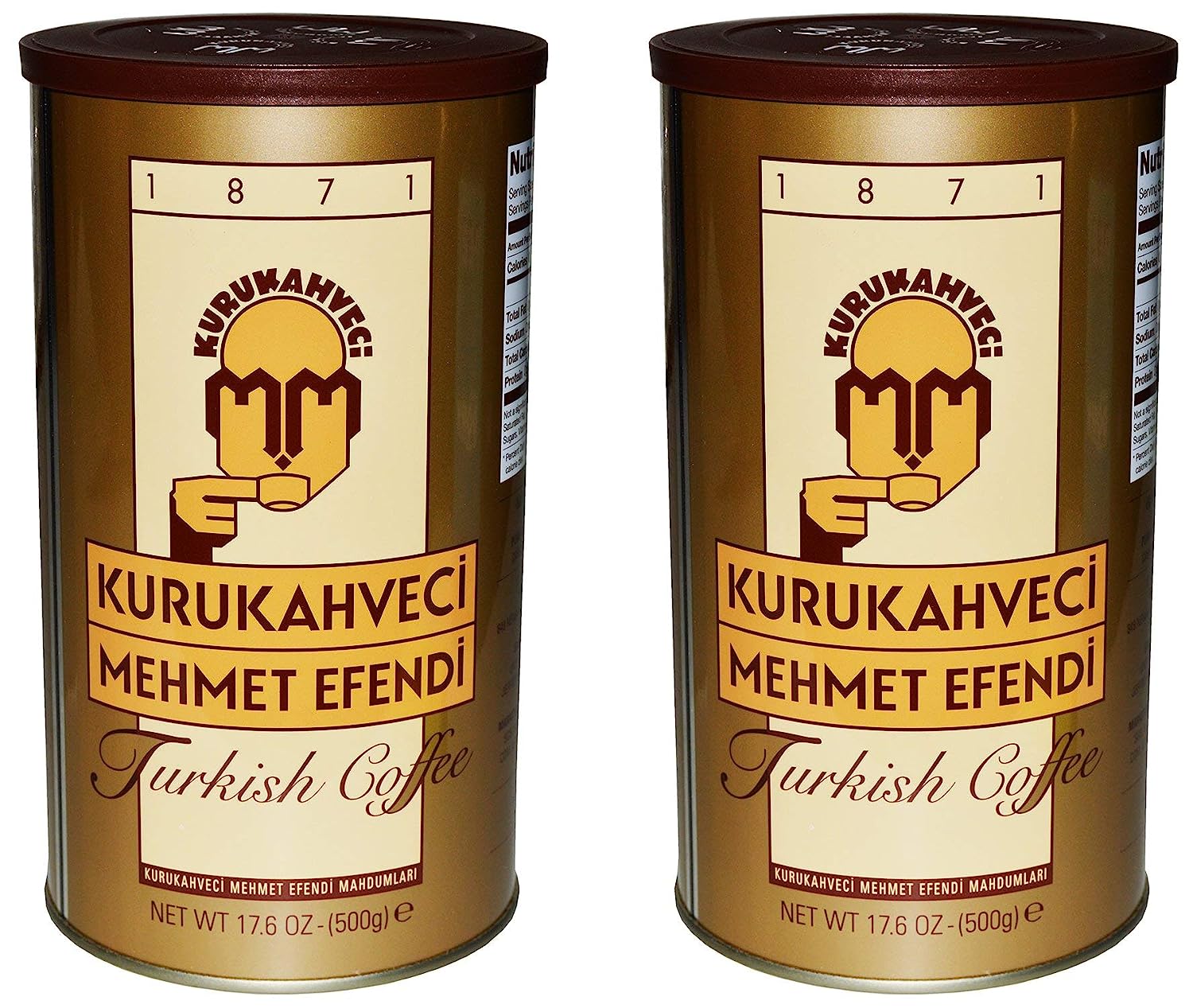 Kurukahveci Mehmet Efendi Turkish Coffee Can (Pack of 2)