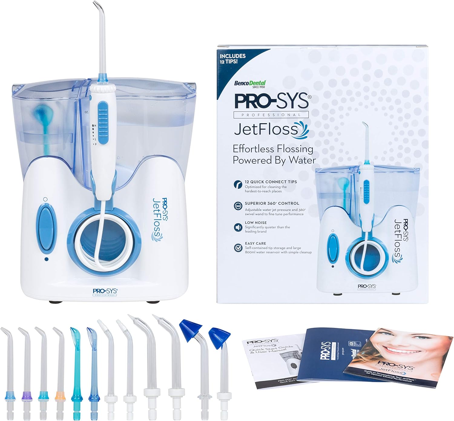 PRO-SYS Jetoss Dental Water osser + Tips for Orthodontic Braces, Periodontal & Tongue