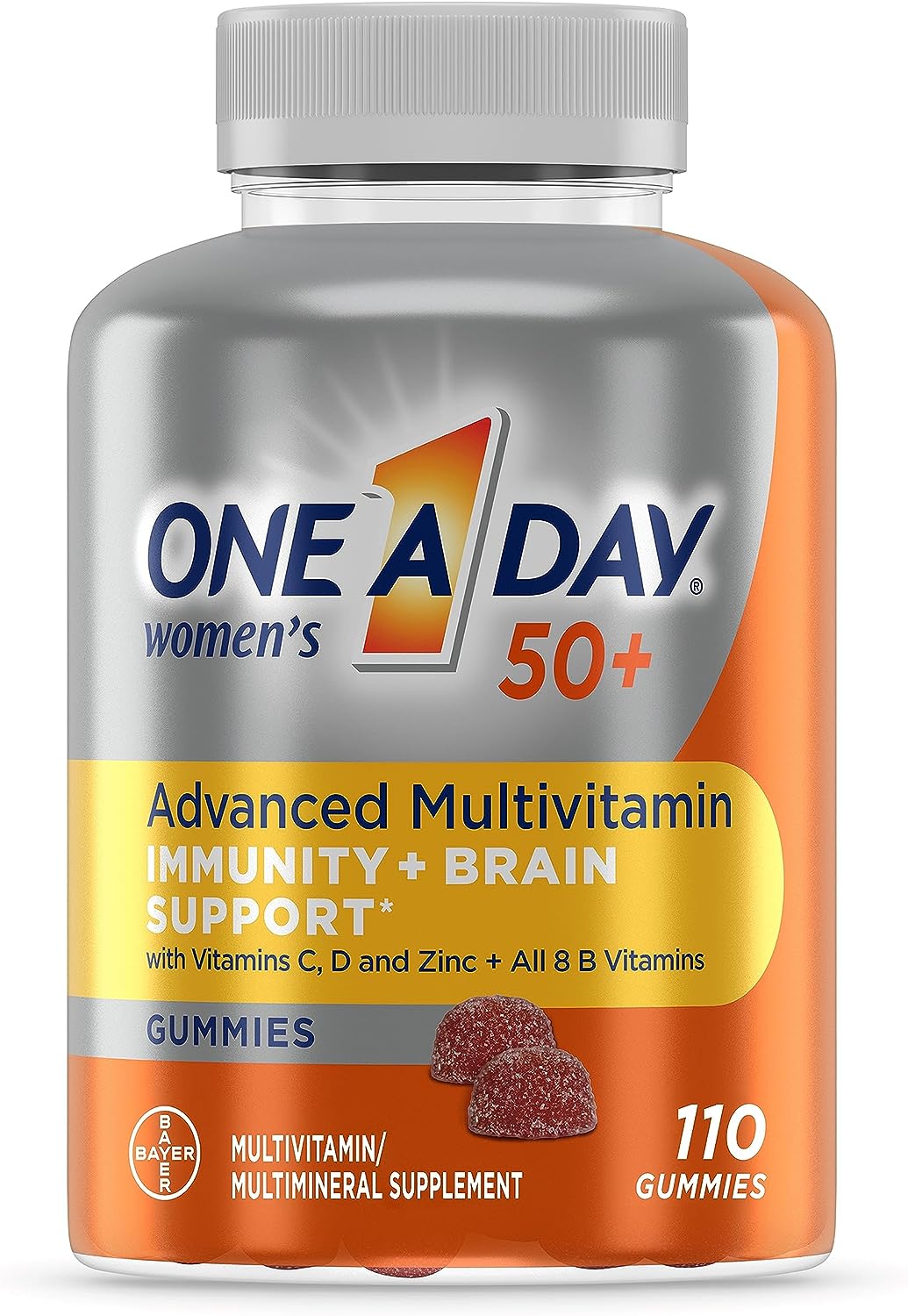 One A Day Womens 50+ Gummies, Advanced Multivitamin For Women, Vitami