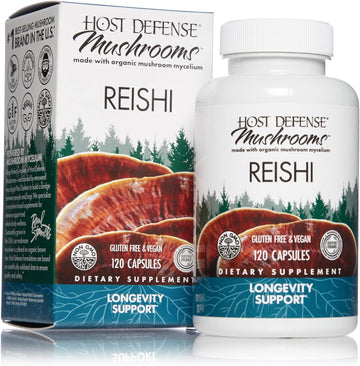 Host Defense, Reishi Capsules, Supports General Wellness and Vitality,