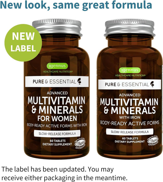 Pure & Essential Advanced Vegan Multivitamin & Minerals for Women with