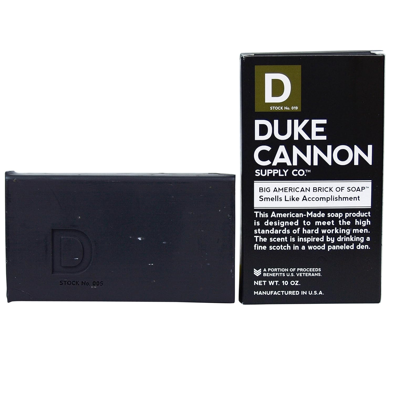 Duke Cannon Men’s Soap Brick - 10. Big American Brick Of Soap - Smells Like Accomplishment, Black (DUK-10-ACCOMPLISHMENT)