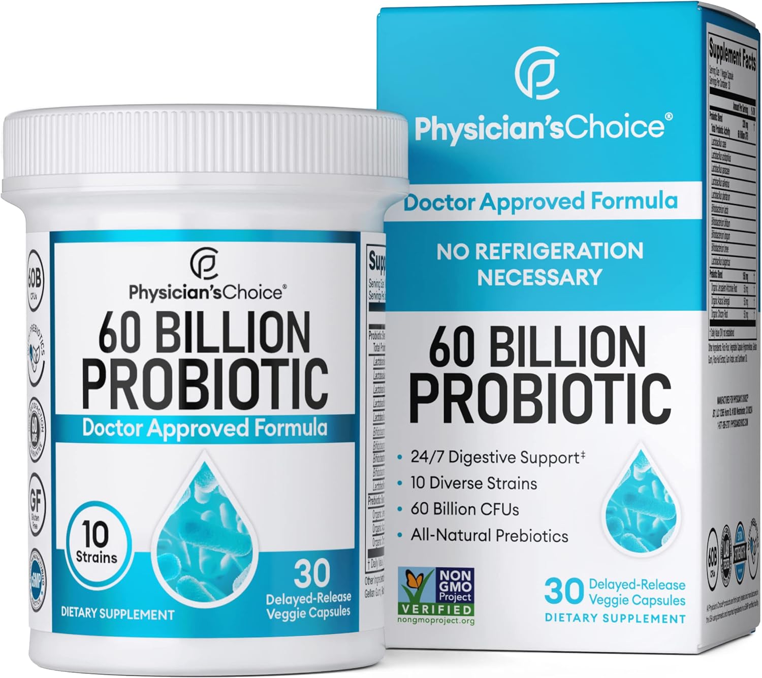 Physician's CHOICE Probiotics 60 Billion CFU - 10 Strains +
