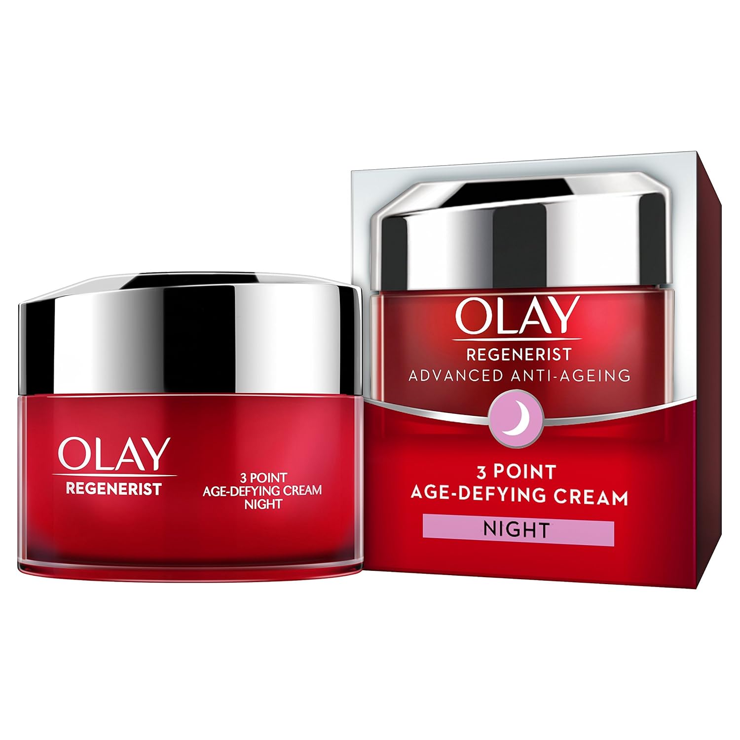 Olay Regenerist 3 Point Firming Anti-Ageing Night Cream Moisturiser, 15
