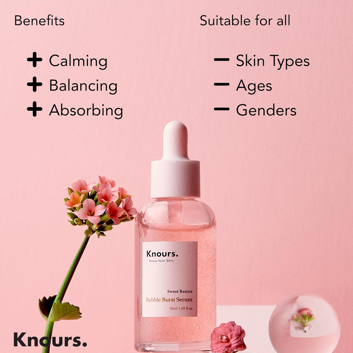 Esupli.com Knours - Sweet Rescue Bubble Burst Serum | Rose Water Triple