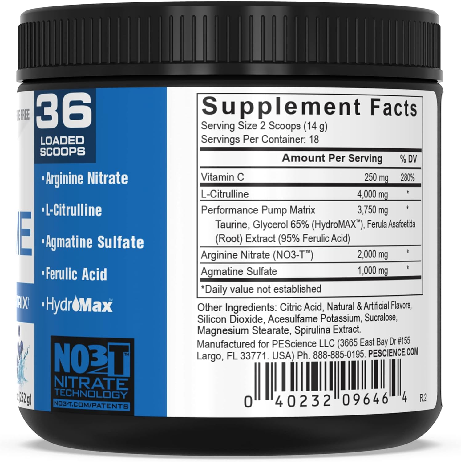  PEScience High Volume Nitric Oxide Booster Pre Workout Powd