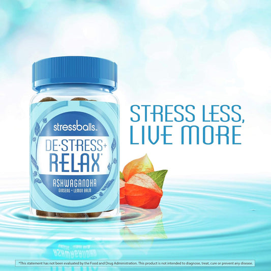 Stressballs De-Stress + Relax with Ashwagandha for Stress Re