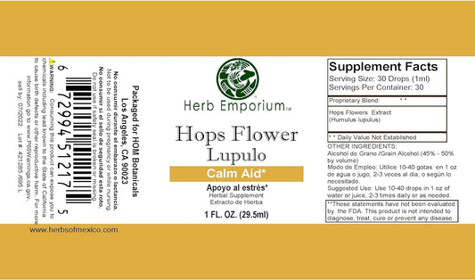 Herb Emporium Hops (Lupulo) Flower Extract, 1 Fl oz (29.5 ml