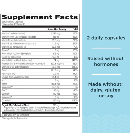 Multivitamin For Men By Ancient Nutrition, Men'S Fermented Multivitami
