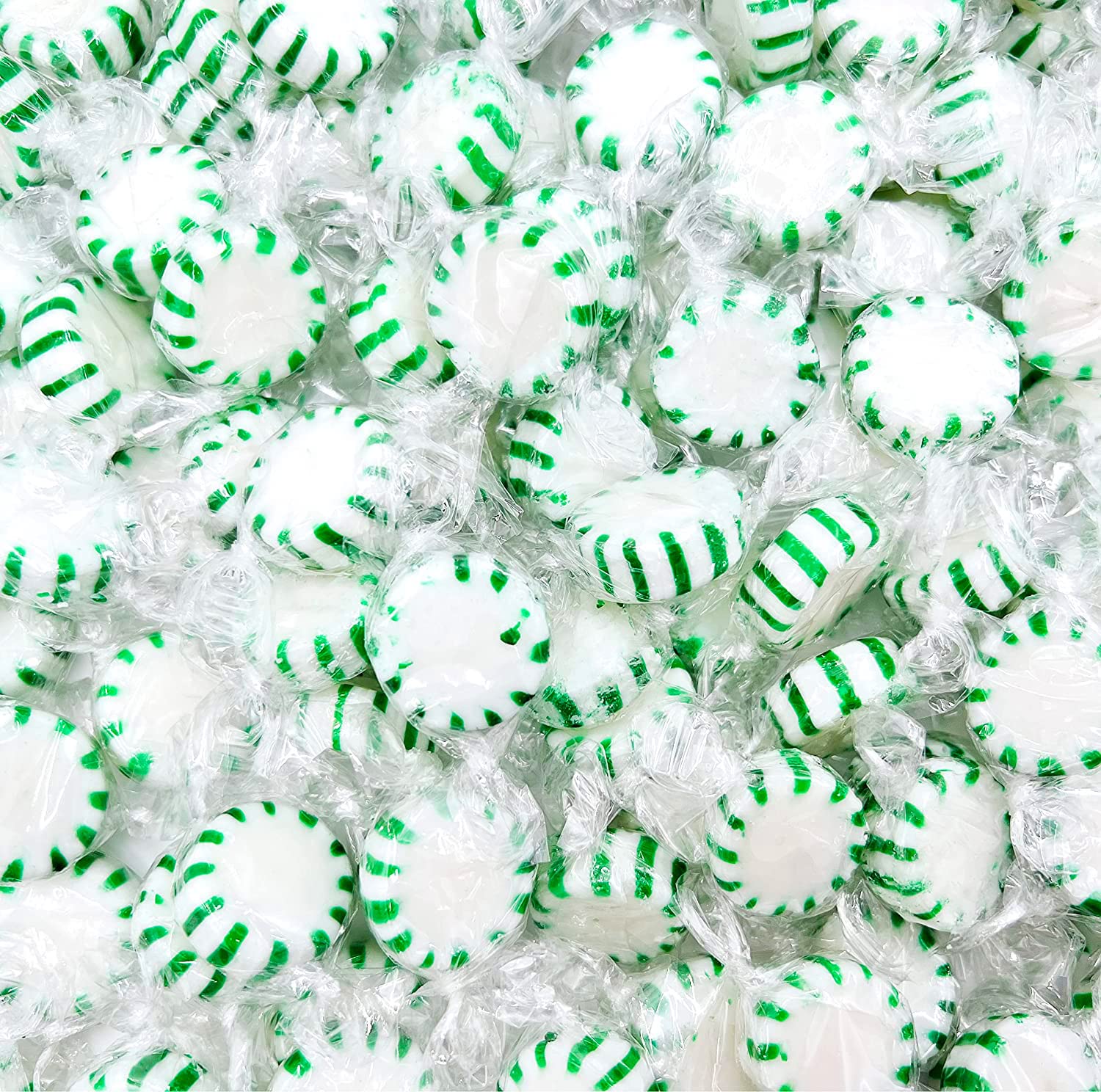 Arcor Spearmint Starlights Candy by Cambie | 4 lbs of Spearmint Starlight Mints | Individually Pinwheel Mint Hard Candy