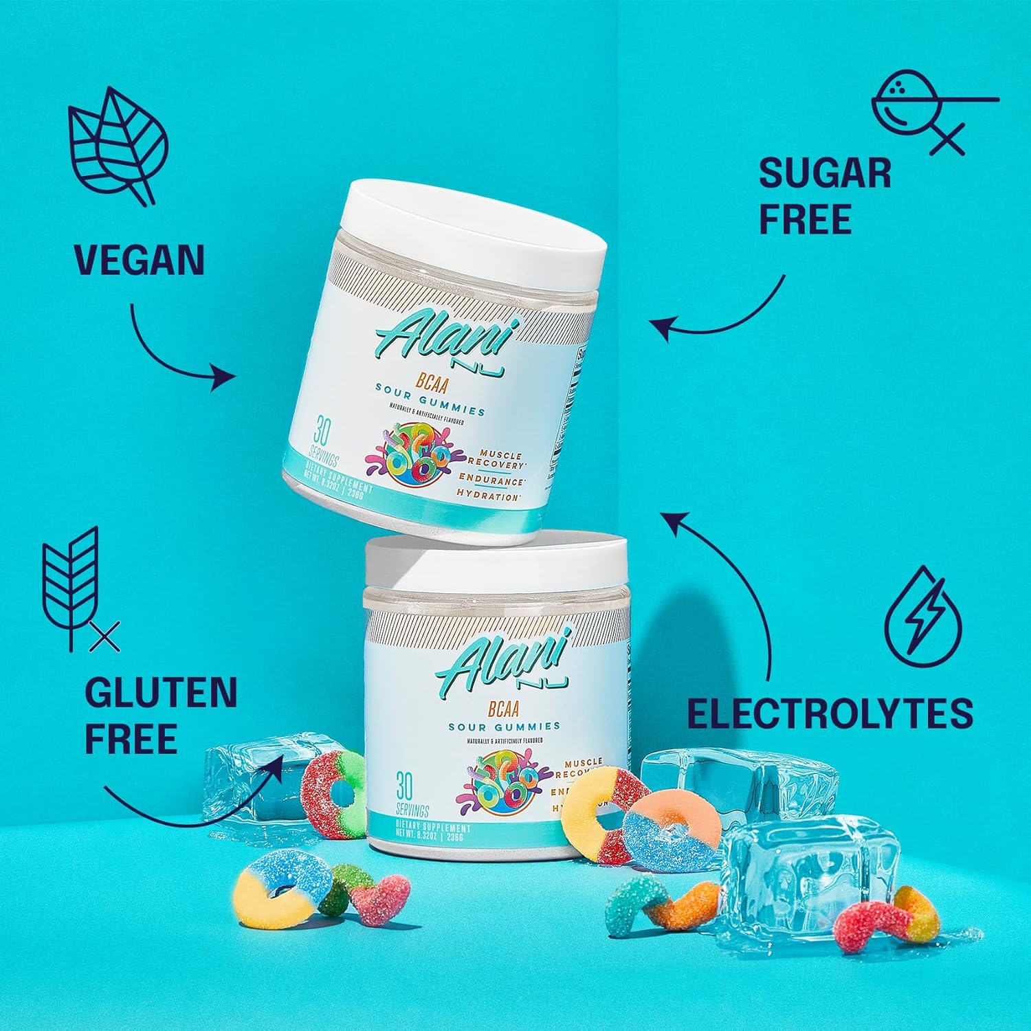 Alani Nu BCAA SOUR GUMMIES | Branch Chain Essential Amino Ac