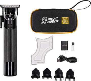 The Cut Buddy | Trim Buddy | Cordless Trimmer + 4 Attachment Guards + Shaping Tool for Men | Great for Beginners | for Shaping and Edging Hairline + Beard | As Seen on Shark Tank