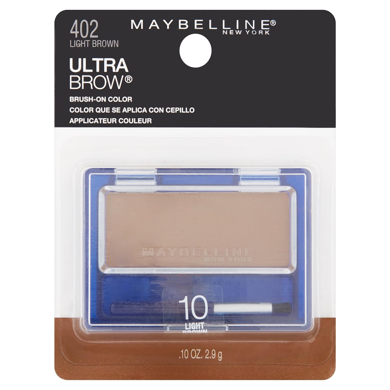 Maybelline New York Ultra-brow Brow Powder, 10 Light Brown, 0.1 , Pack of 2