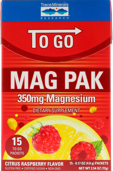 to Go MAG PAK Trace Minerals 15 Packets Box