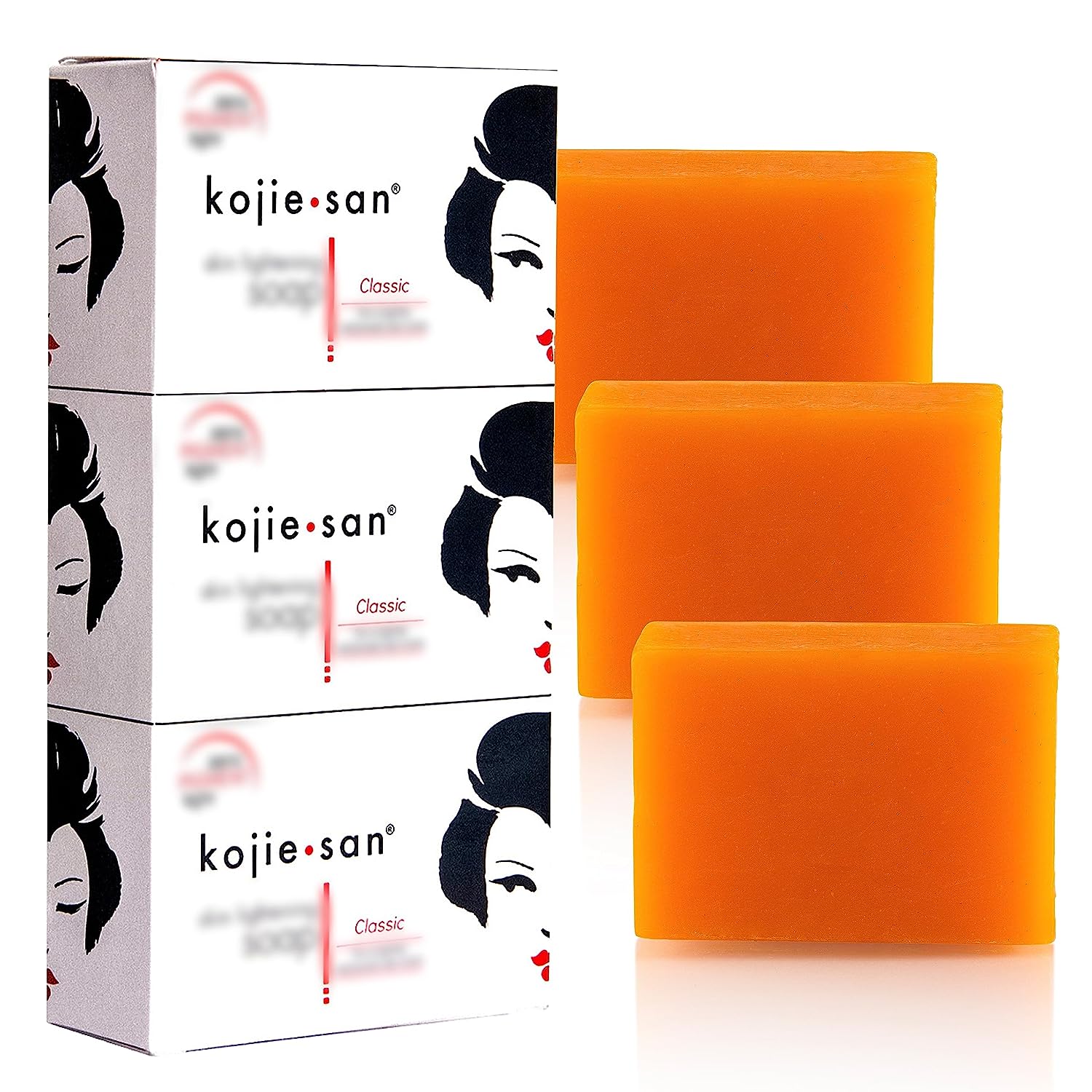 Kojie San Skin Brightening Soap - Original Kojic Acid Soap for Dark Spots, Hyperpigmentation, & Scars with Coconut & Tea Tree Oil-  x 3 Bars