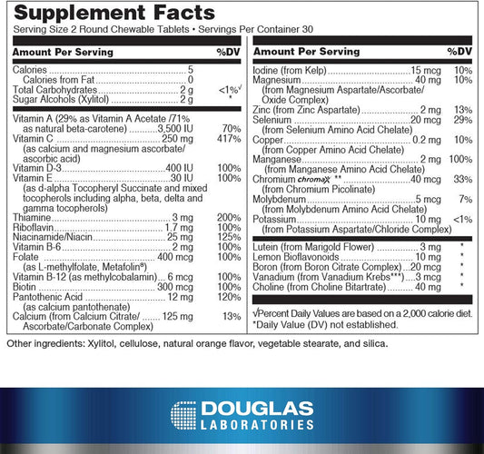 Douglas Laboratories Ultra Preventive Kids | Children'S Chewable Multi