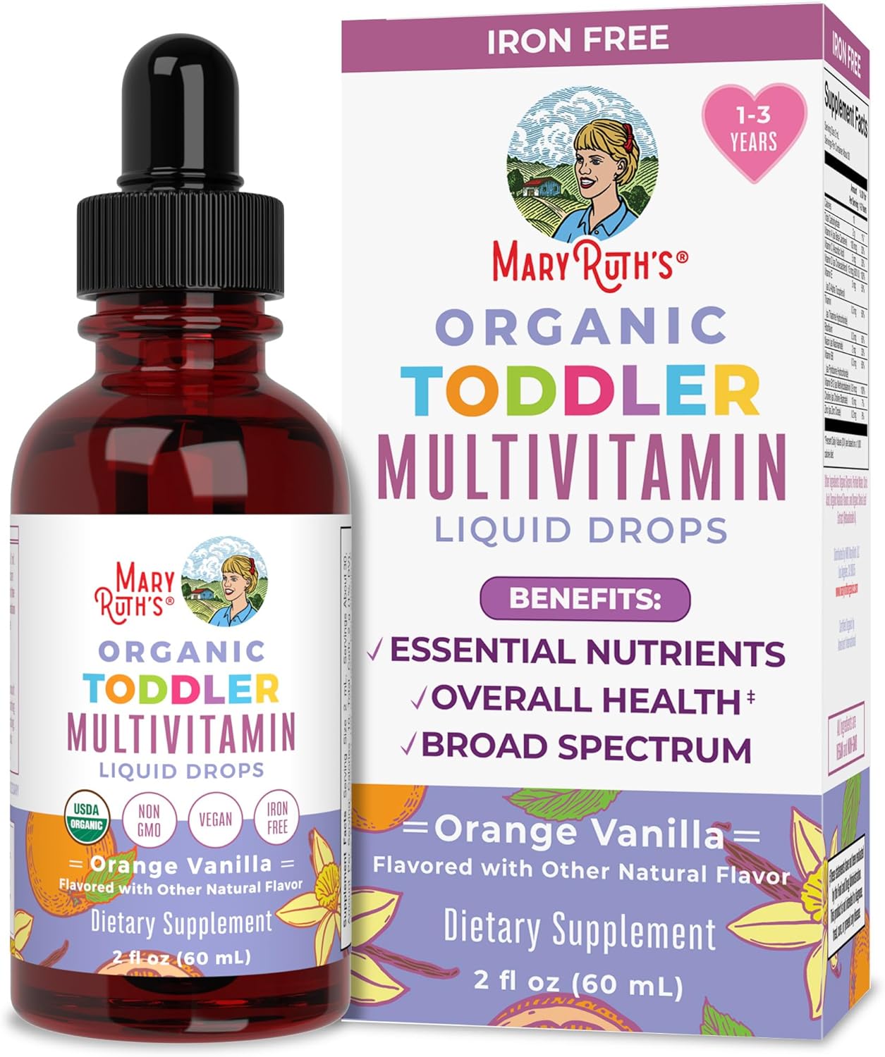 Kids Multivitamin for Toddlers by MaryRuth's | USDA Organic | Toddler