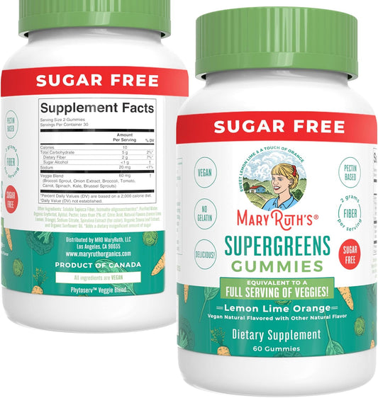 Super Greens Gummies & Usda Adult Organic Probiotic Gummies By Maryrut