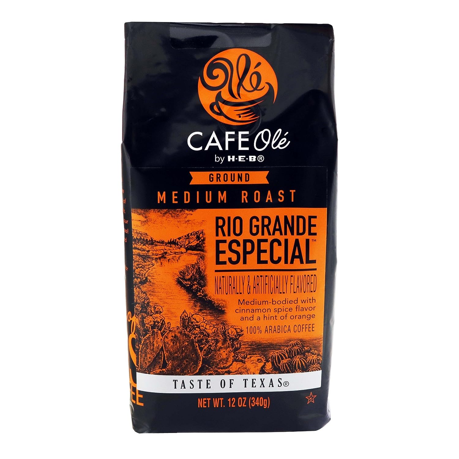 HEB Cafe Ole Rio Grande Especial Ground Coffee (Pack of 2) Cinnamon Orange