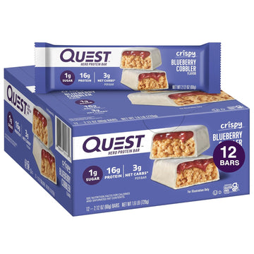 Quest Nutrition Crispy Blueberry Cobbler Hero Protein Bar, 16g Protein1 Pounds