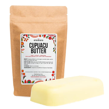 Better Shea Butter Cupuacu Butter Raw, Pure & Unrefined for Hair Growth & Dry Skin on Body and Face - Brazilian Body Butter Base for DIY Butter, Lotion Base and Soap Making - Cupuaçu Butter 8