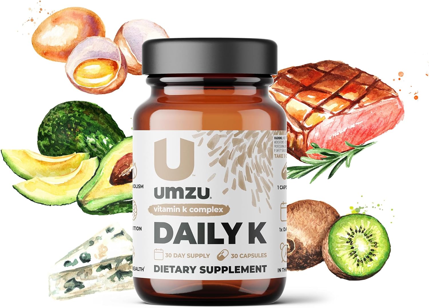 UMZU Daily K - Vitamin K Complex to Support Bone, Cardiovascular, Blood Flow Circulation, and Cognitive Health, Vitamin