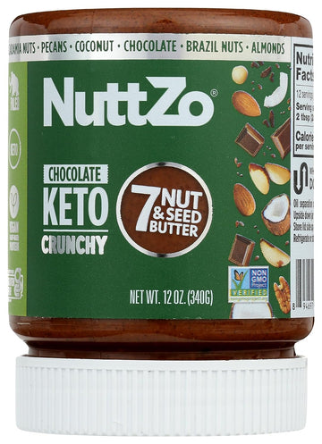 NuttZo Coconut Almond Dark Chocolate Keto Mixed Nut and Seed Butter | 7 Nuts & Seeds Blend, Keto-Friendly, Gluten-Free,