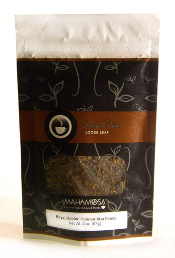 Mahamosa China Black Tea Loose Leaf (Looseleaf) - Royal Golden Yunnan Extra Fancy Supreme Long Leaf