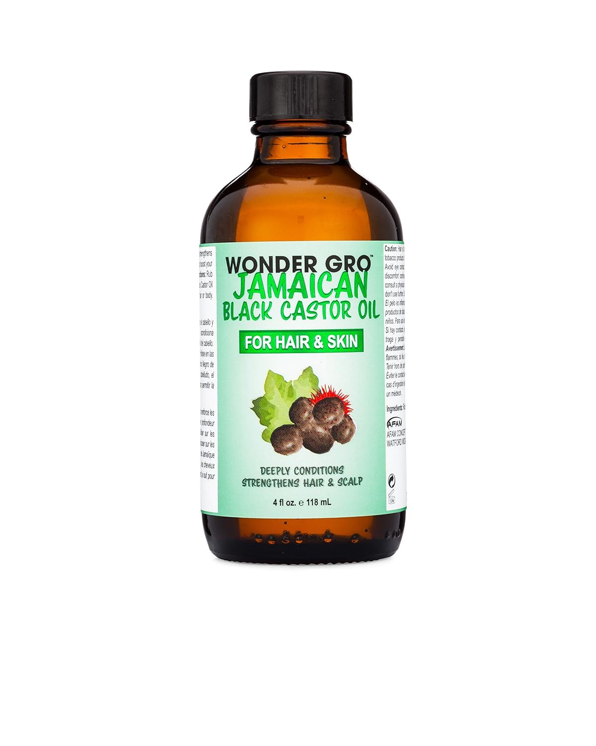 Essential Oil Hair & Skin Jamaican Black Castor Oil, 4 fl oz - Deep Strengthening Conditioner - Boost Hair Growth for Al