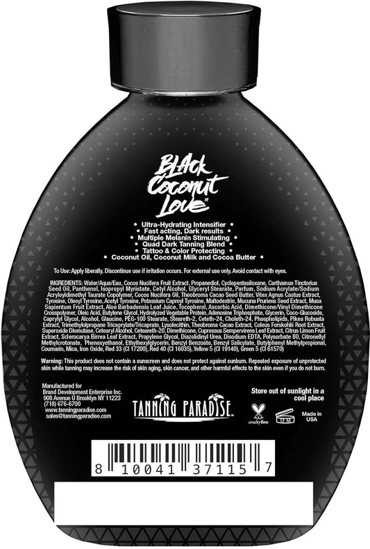 Tanning Paradise Aloe Black Tanning Lotion | Anti-Aging, Anti-Orange, Anti-Wrinkle Matte Black Bronzer Tanning Lotion | Tattoo & Color Fade Protection | Aloe Vera Cashmere Blend Tanning Lotion 13.5