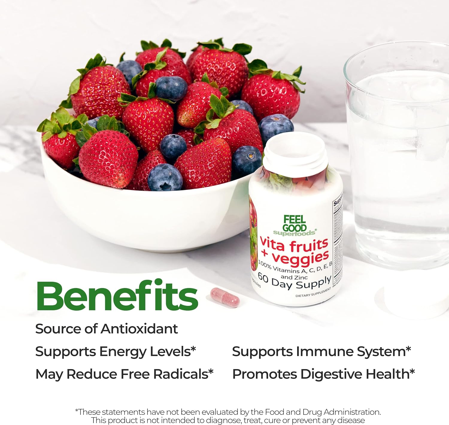 FeelGood Superfoods Vita Fruits and Veggies Dietary Supplement Capsule