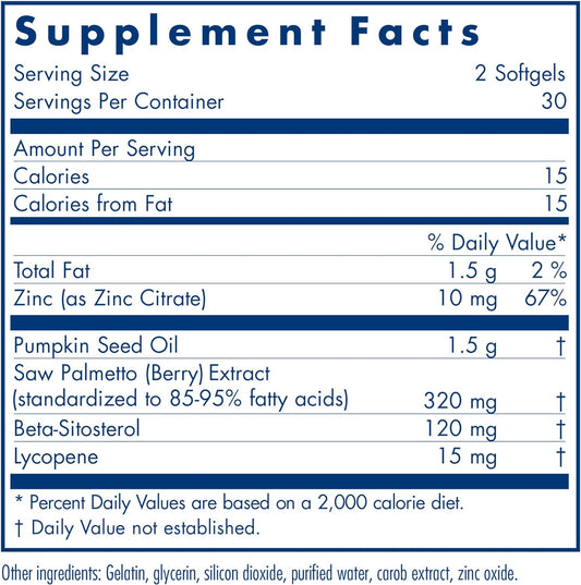 Allergy Research Group Palmetto Complex II with Lycopene - 320 mg - 60