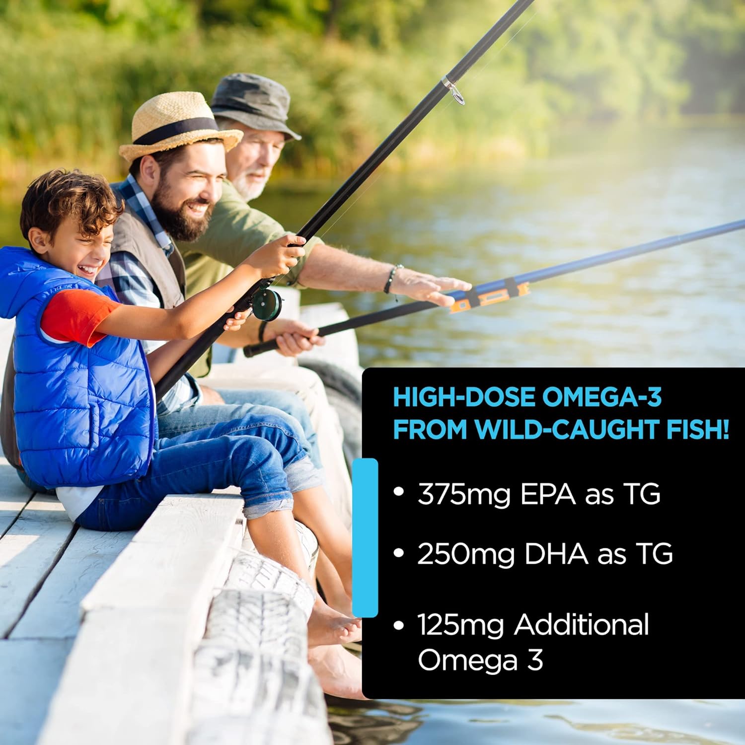  Livingood Daily Omegas - Omega 3 Fish Oil Supplements with 