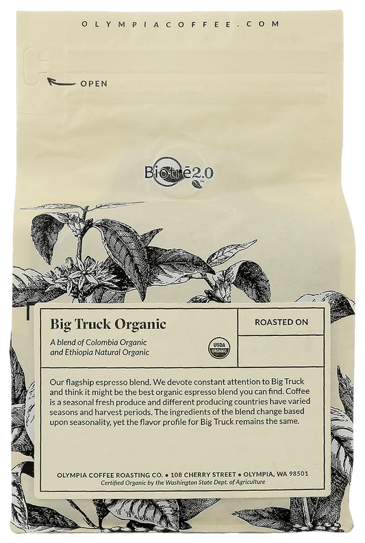 OLYMPIA COFFEE Organic Big Truck Whole Bean Coffee