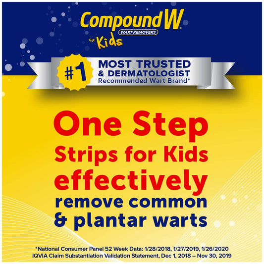 Compound W One Step Wart Remover Strips for Kids