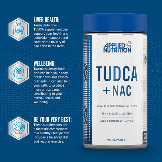 Applied Nutrition TUDCA + NAC - TUDCA Liver & Antioxidant Support, Bil120 Grams