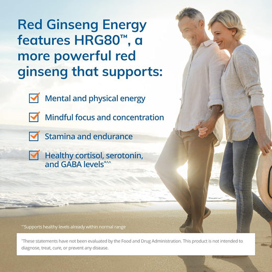 Euromedica Red Ginseng Energy - 30 Capsules - Features HRG80 - Energy,