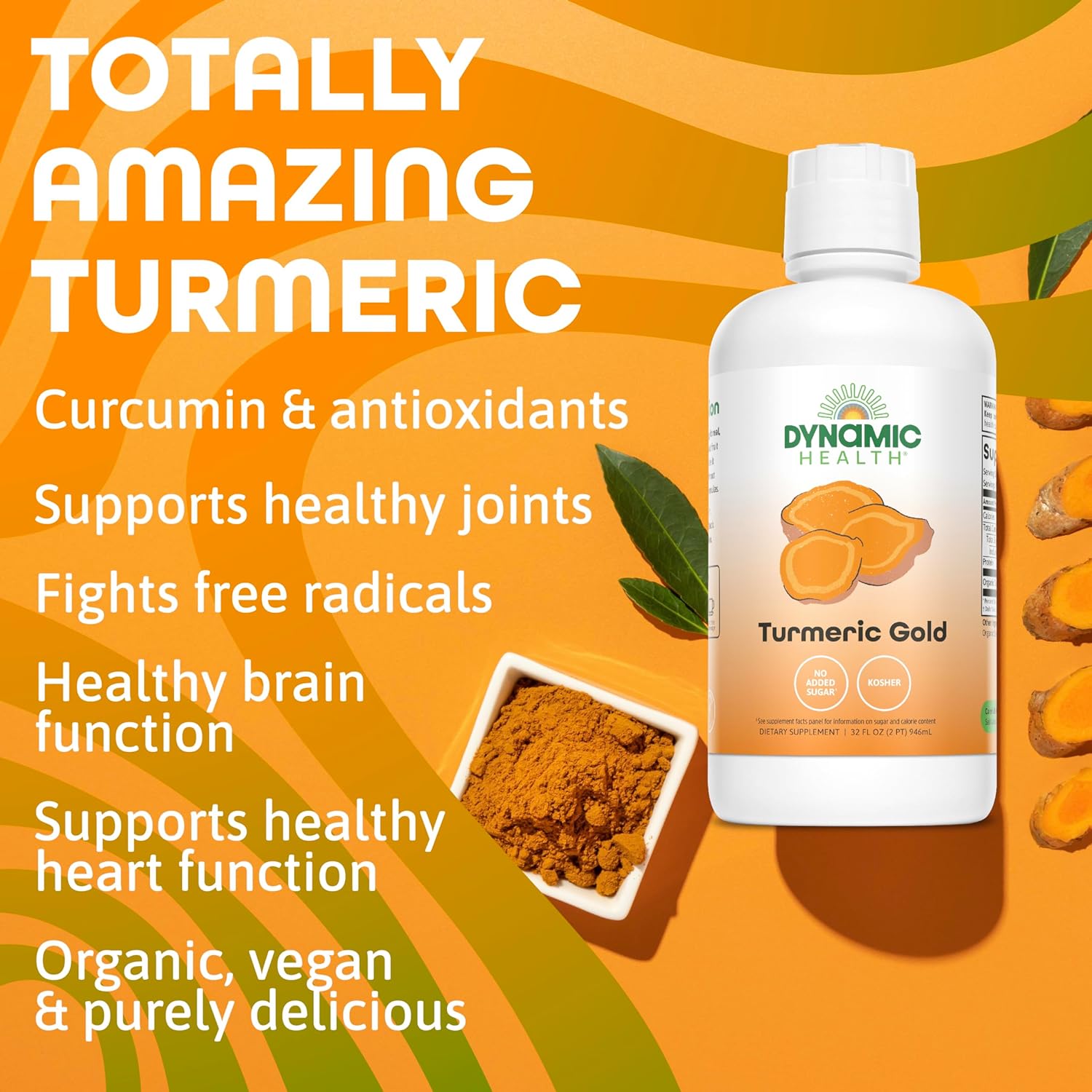 Dynamic Health Turmeric Gold, 100% Juice, Turmeric Supplement, No Addi