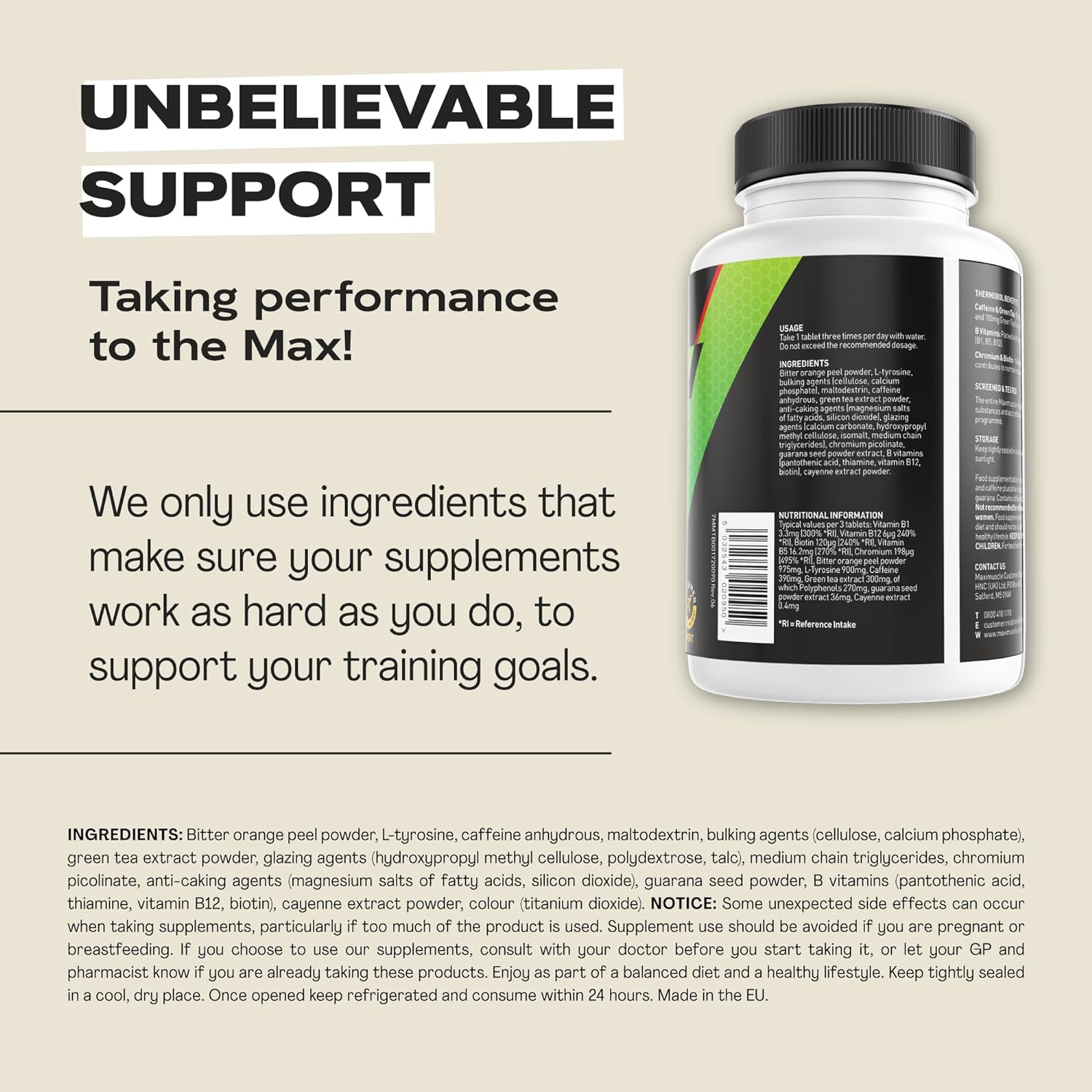 MaxiNutrition - Thermobol, Metabolism Supplement for Lean Muscle Suppo