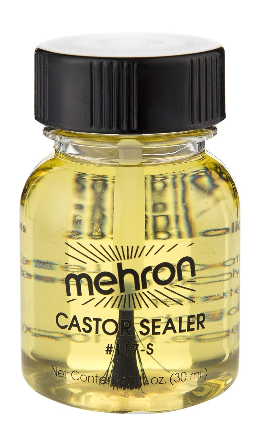 Mehron Makeup Castor Sealer for Latex with Brush (1 )