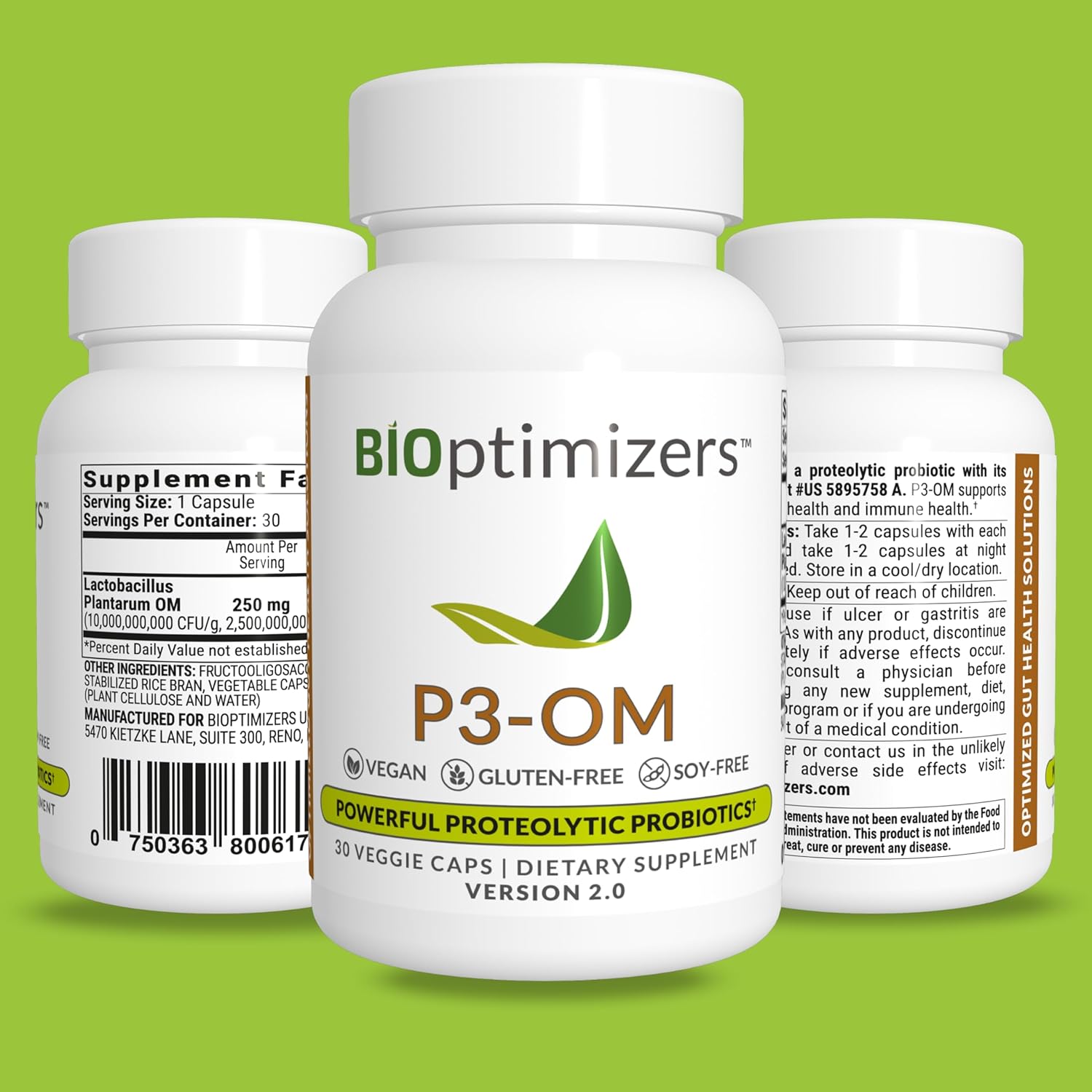 BiOptimizers P3-OM Proteolytic Prebiotics & Probiotics Supplement – La