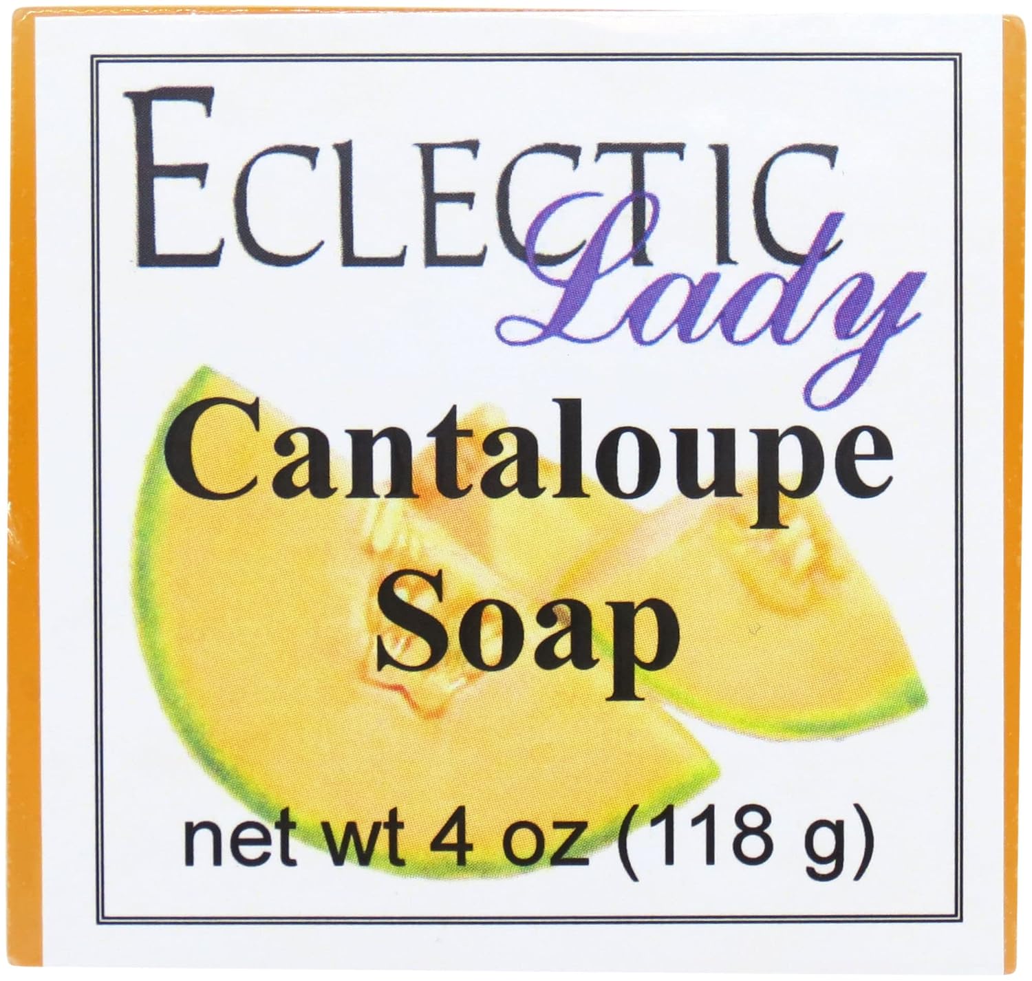 Eclectic Lady Cantaloupe Glycerin Soap, 4  Bar