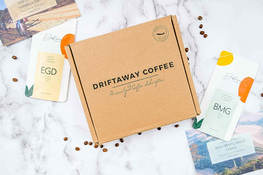 Driftaway Coffee Gourmet Sampler | World Coffee Tour Gift Set | Specialty Coffee Gifts for Women and Men | Rotating Coffee Variety Set (Espresso Fine Grind, (Pack of 5))