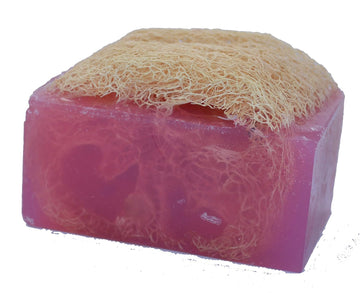 Luffa Soap Bar (4.5) - Amazing Grace - Exfoliating Soap, Handmade Glycerin soap - Falls River Soap