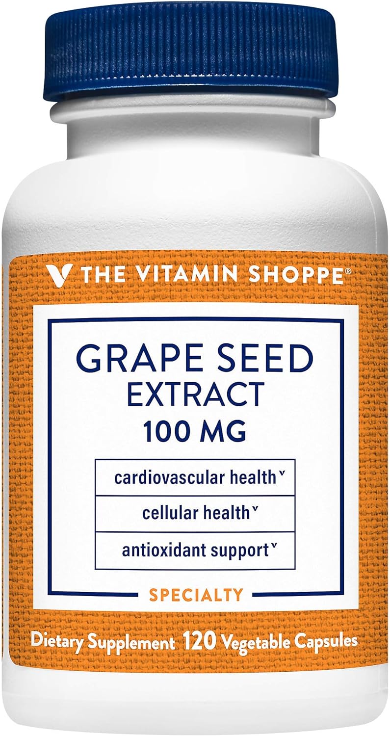 The Vitamin Shoppe Grape Seed Extract 100 MG (120 Capsules)