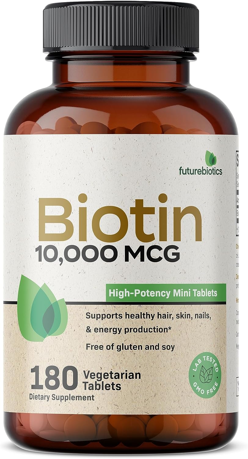 Futurebiotics Biotin 10,000 MCG High Potency Tablets Supports Healthy 