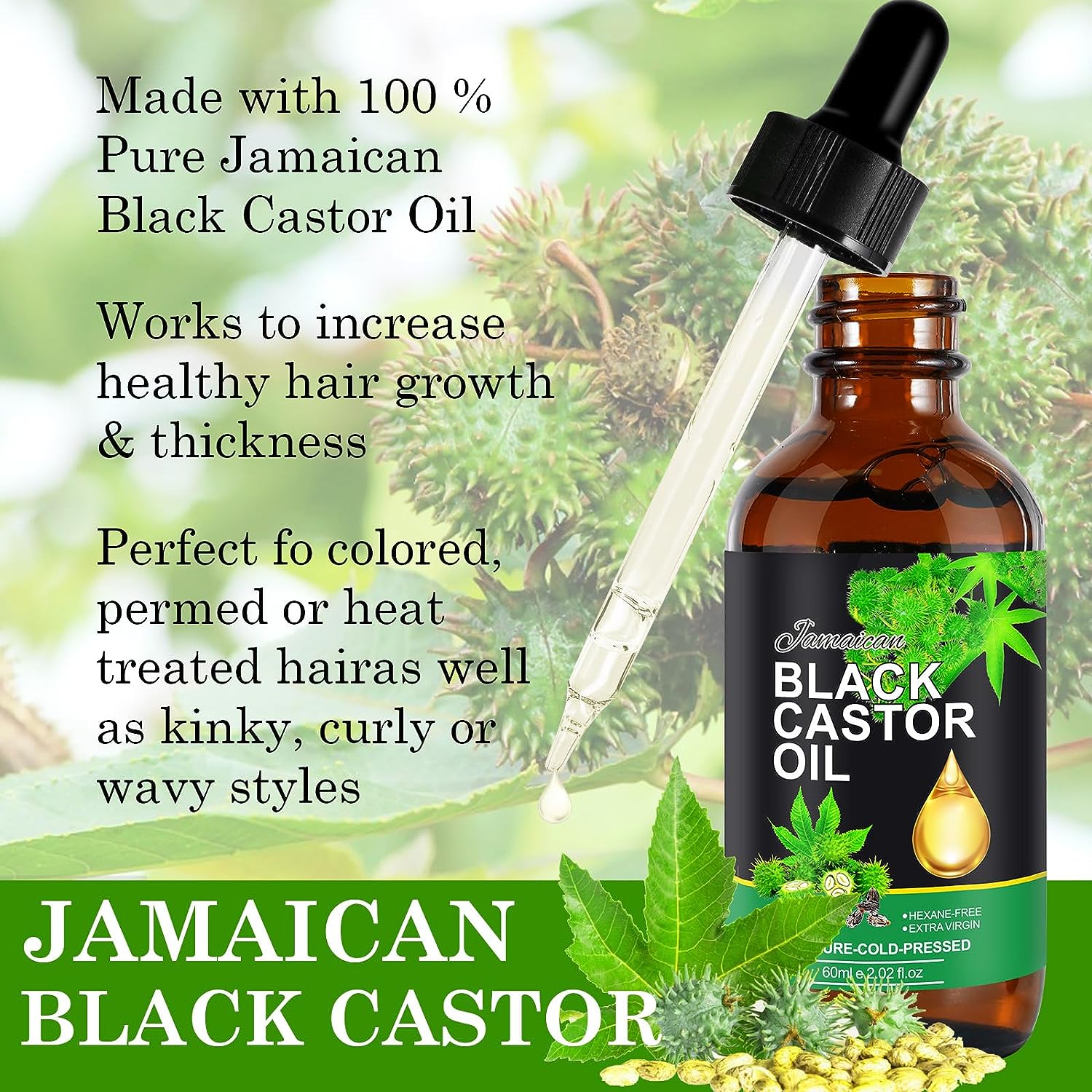  FIDITUIH Jamaican Black Castor Oil for Hair,Organic Black C