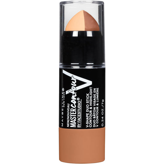 Maybelline New York Makeup Facestudio Master Contour V-Shape Duo Stick, Deep Shade Contour Stick, 0.24