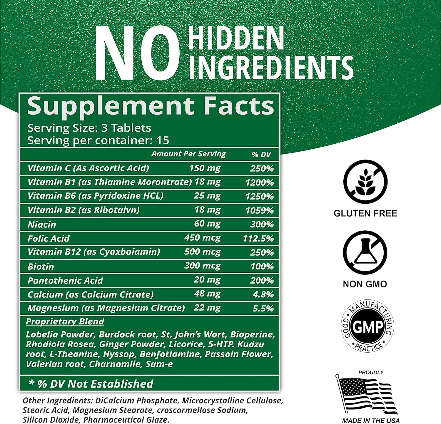  Anti Alcohol Drink Mood Support Supplement-Craving Support,